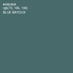 #496A6A - Blue Bayoux Color Image